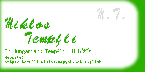 miklos tempfli business card